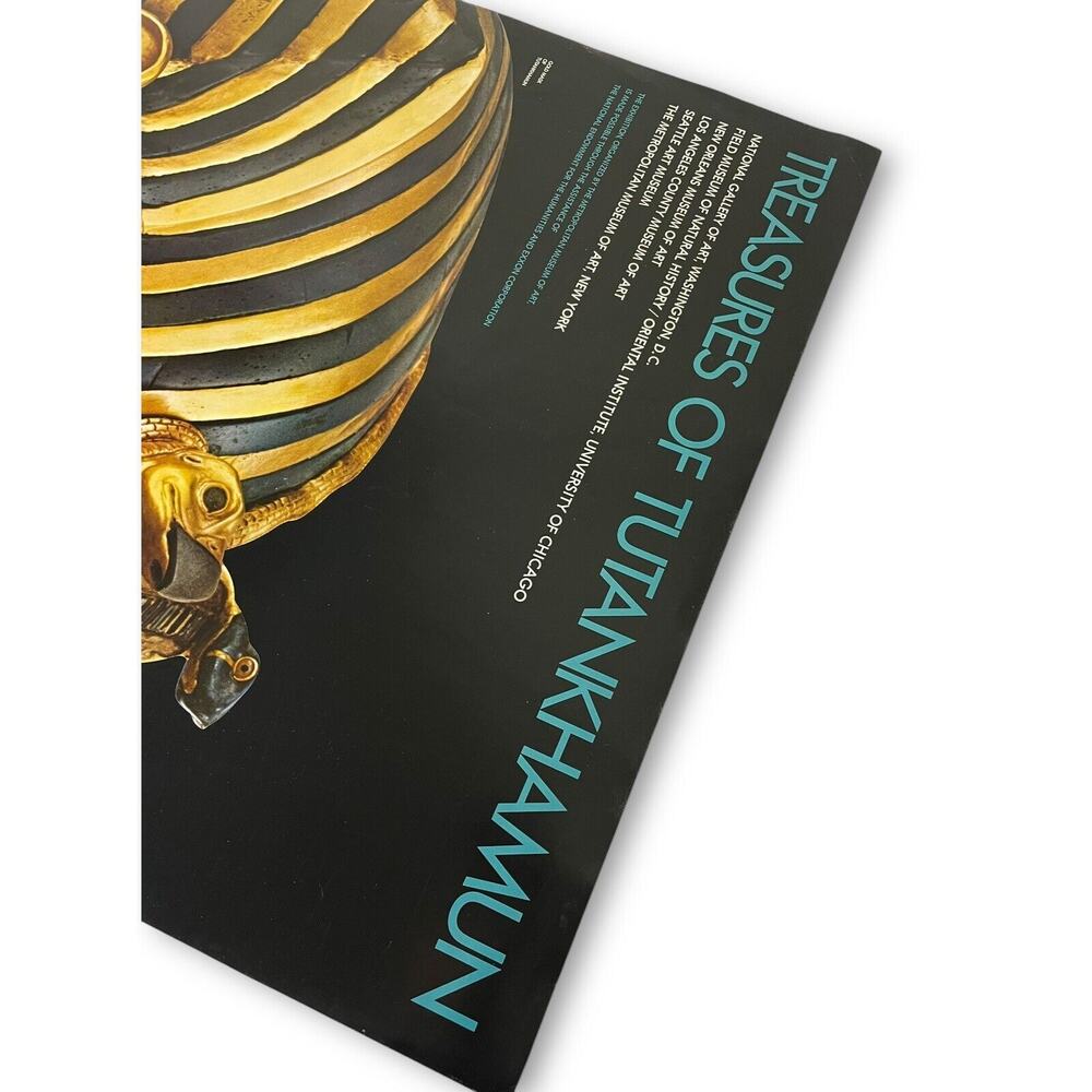 Treasures of Tutankhamun 1976 Gold Mask Egypt Metropolitan Museum of Art Poster - Picture 3 of 6